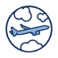 icono de imagen de aeronave en vuelo