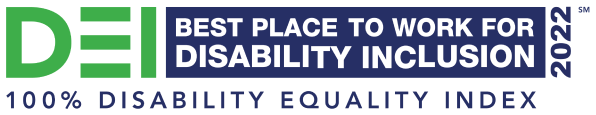 100% 장애 평등 지수 - 장애 포용성 부문 가장 일하기 좋은 기업 중 한 곳2022