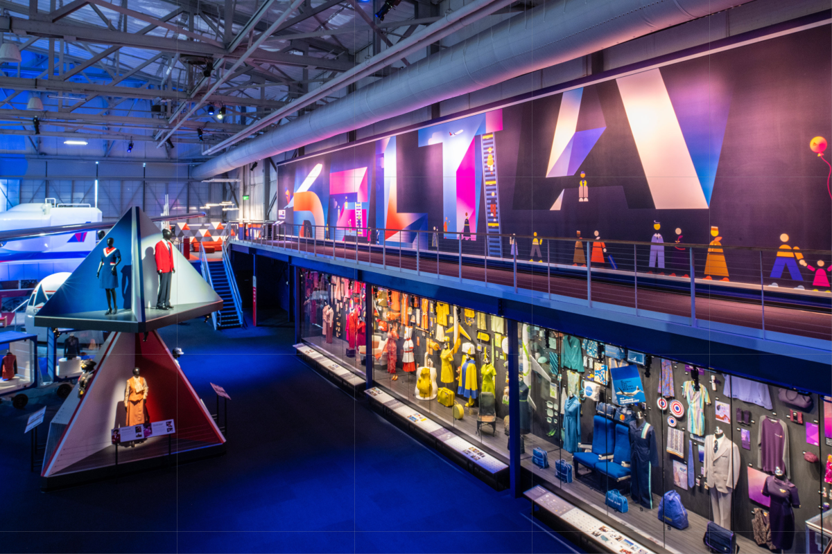 interior shot of new exhibit in flight museum