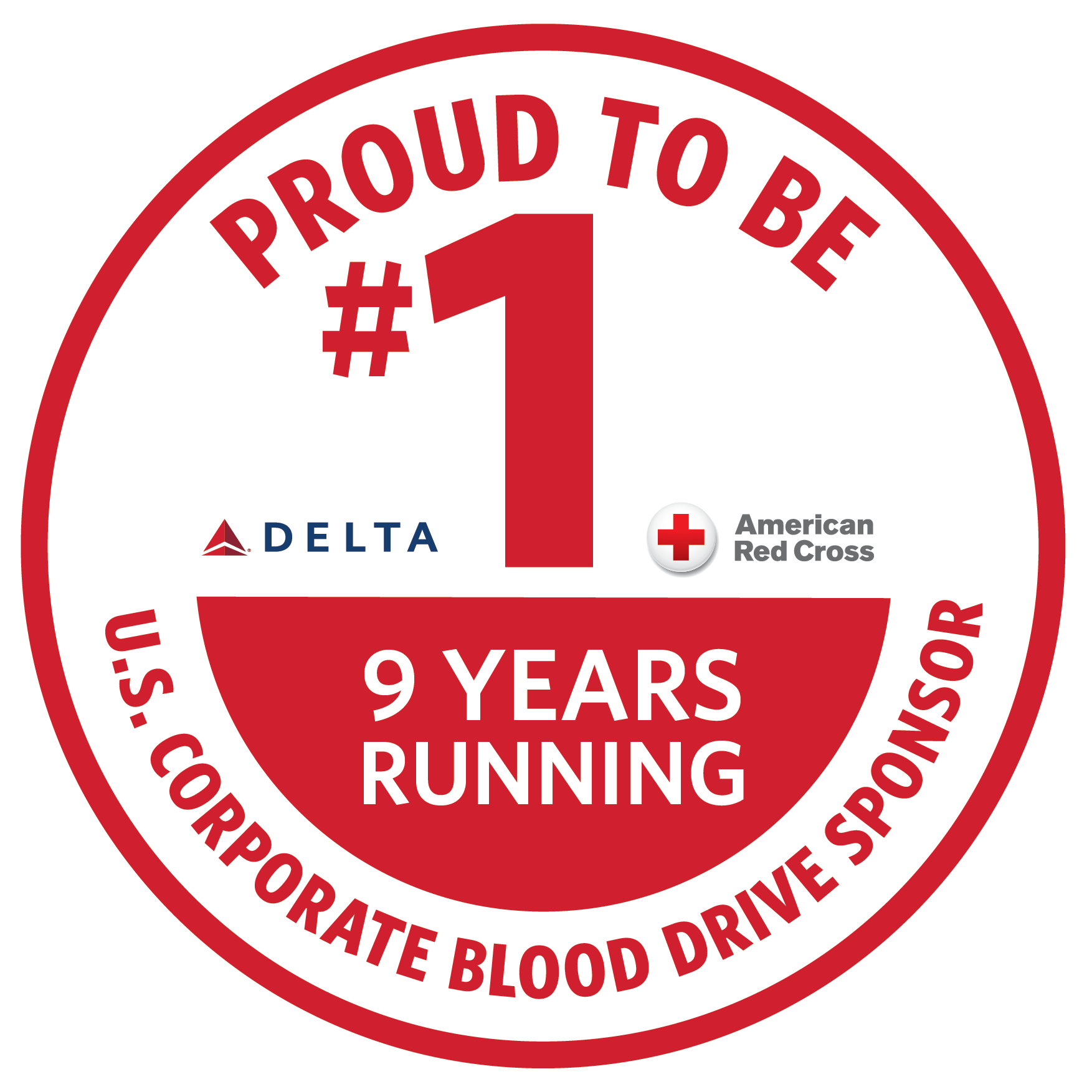 Red Cross #1 Corporate Blood Drive Sponsor Emblem
