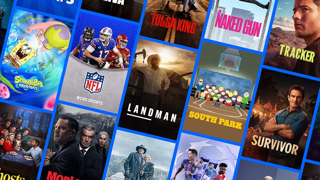 Collage of Paramount+ series covers