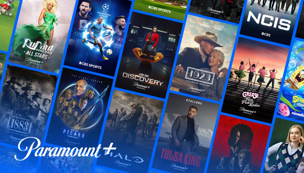 Collage of Paramount+ series covers
