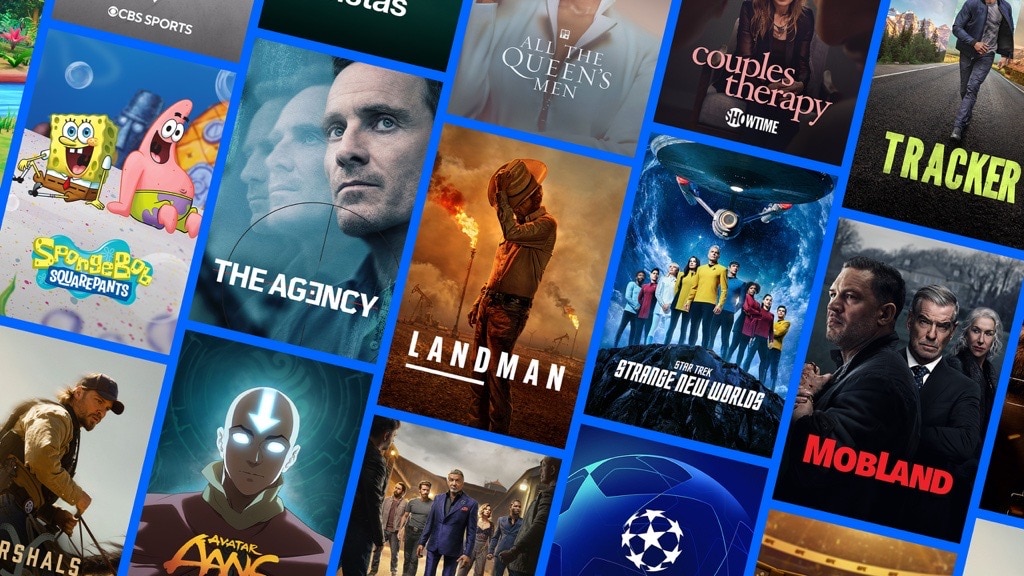 Collage of Paramount+ series covers