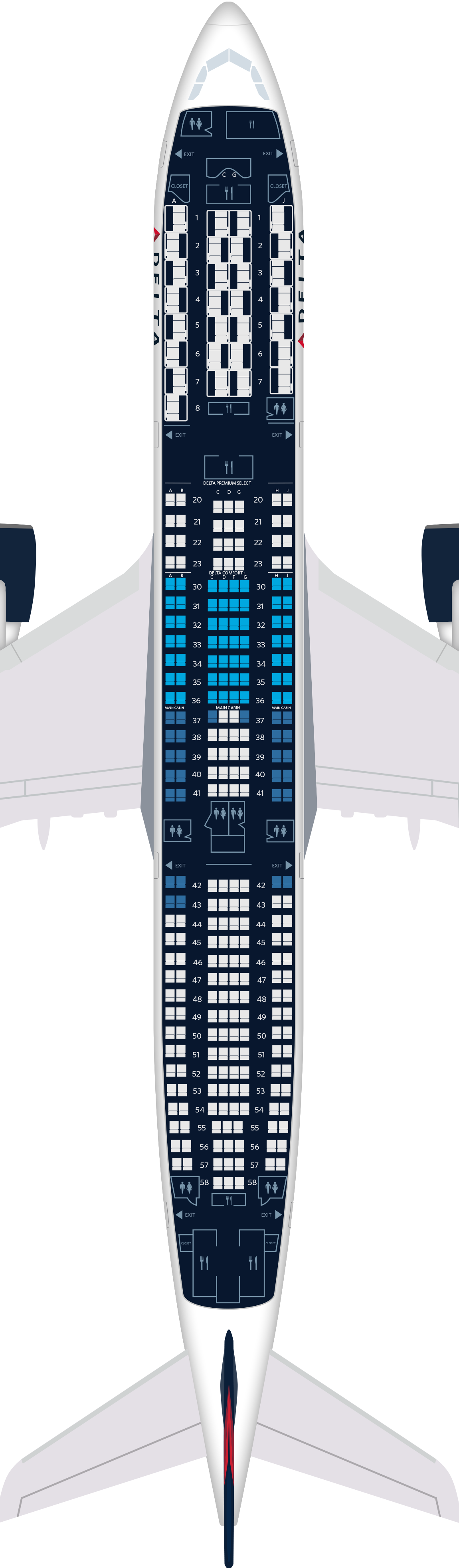 Airbus a330 900neo seat maps specs amenities delta air lines