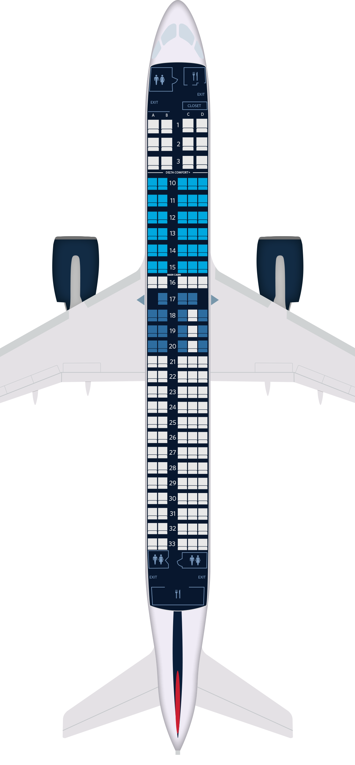 Airbus A220-300 Seat Maps, Specs & Amenities | Delta Air Lines