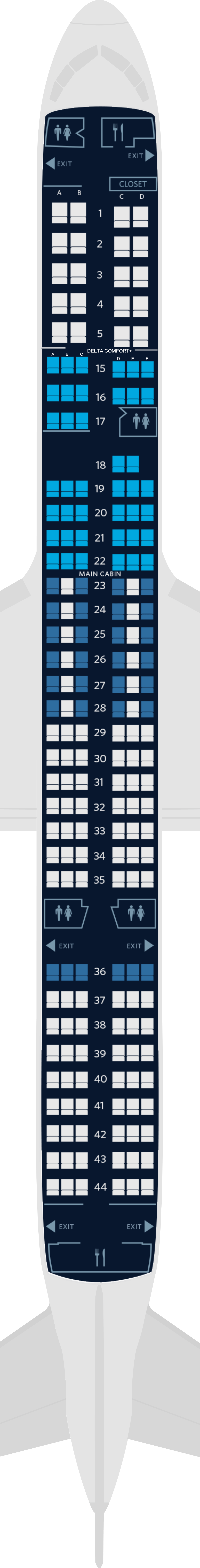 Boeing 757-200 Seat Maps, Specs & Amenities | Delta Air Lines