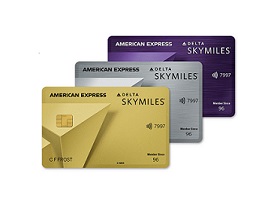 Gold. Cartes de crédit Delta Platinum et Reserve d'American Express