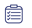 An icon representing a travel checklist