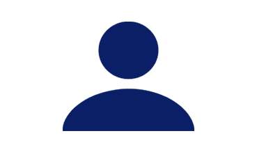 Blue top half of a person icon