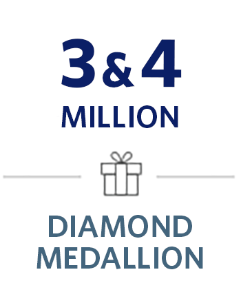 3 und 4 Millionen – Diamond Medallion