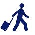 Person with suitcase icon