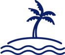 海灘上的棕櫚樹