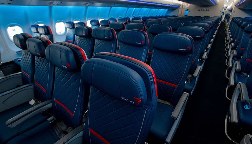 Delta Comfort seats on an A330