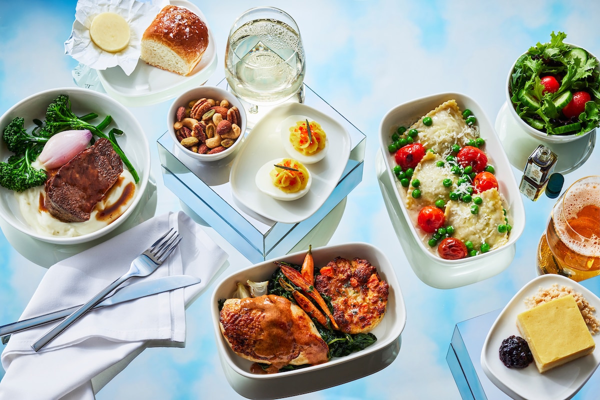 A sampling of onboard dining items