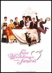 Quatre mariages et un enterrement Affiche Quatre mariages et un enterrement