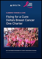 Flying for a cure: Delta's Breast Cancer One Charter Poster