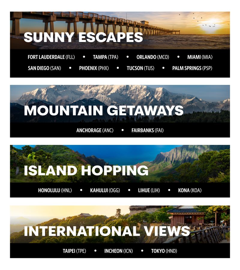 Image to highlight select eligible destinations.