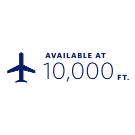 飛行機のアイコン、10,000フィート上空でもご利用可能