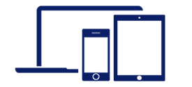 imagens de um computador, celular e tablet: Conecte-se a vários dispositivos desde o momento em que a porta de embarque fecha até a aterrissagem 