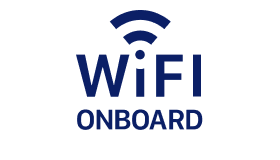 Os voos que chegam ou partem de destinos fora dos EUA têm Wi-Fi Onboard (anteriormente Gogo).