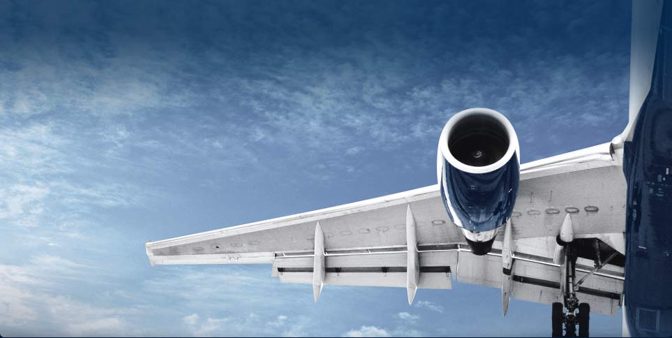 Wing of a jet plane