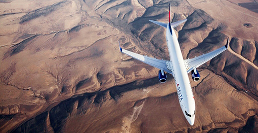 Plane over the desert
