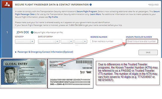 TSA Secure Flight Form