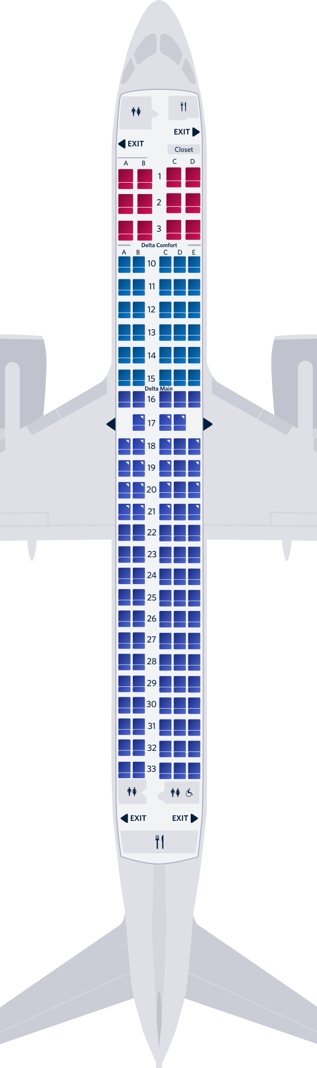 エアバスA220-300シートマップ