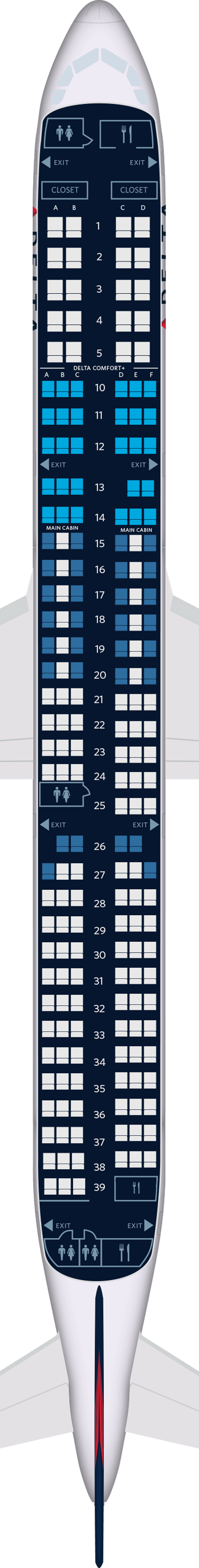 A321 Delta Seat Map Image to u