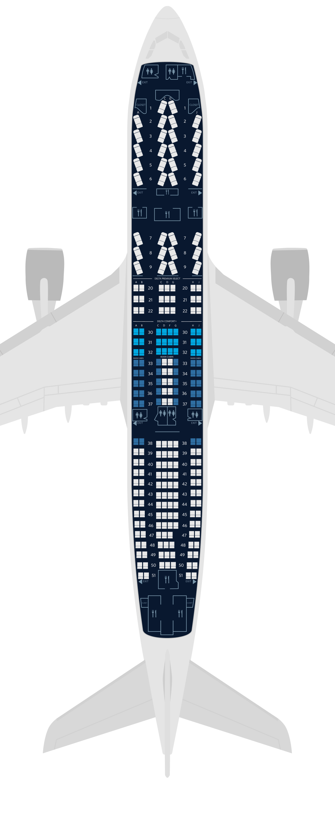 Airbus A330200 Seat Maps, Specs & Amenities Delta Air Lines