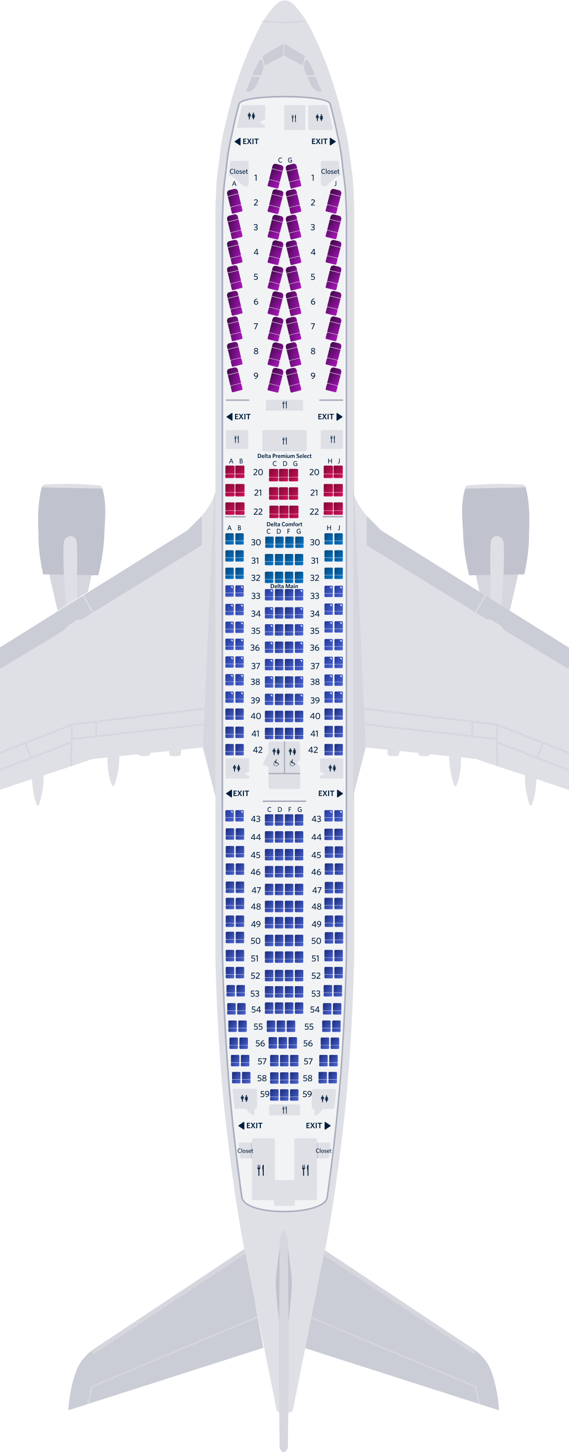 Airbus A330 300 Seat Maps Specs Amenities Delta Air Lines Airbus A330 300 Seat Maps Specs Amenities Delta Air Lines