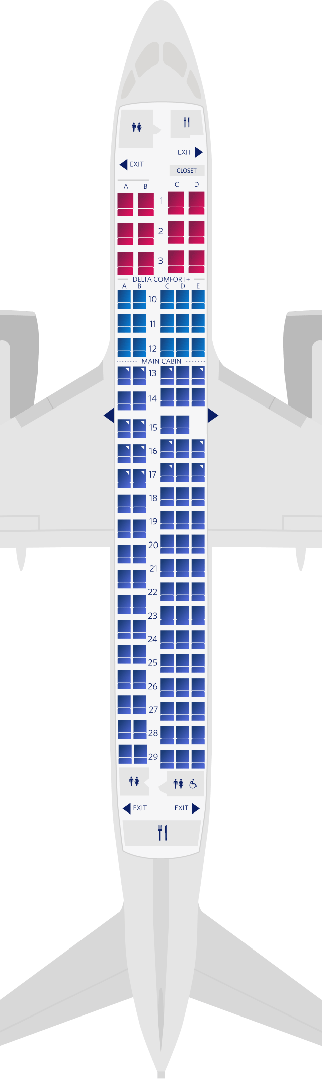 Airbus A220 100 Seat Map - Image to u