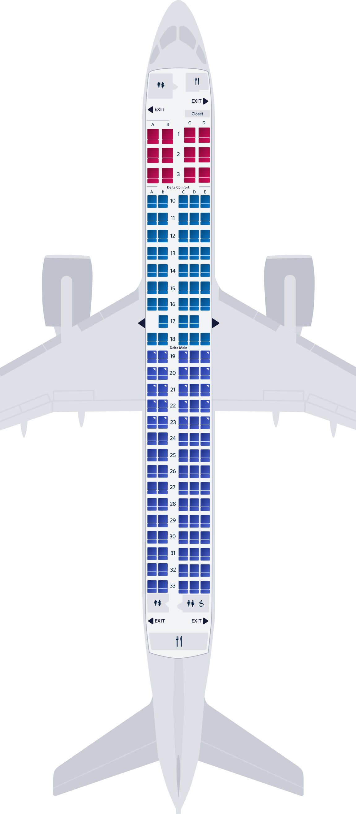 Airbus A220-300 Seat Map