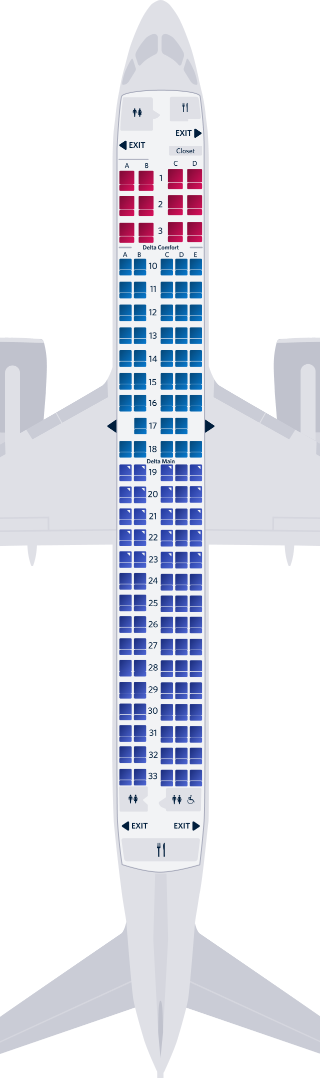 Airbus A220-300 Seat Map