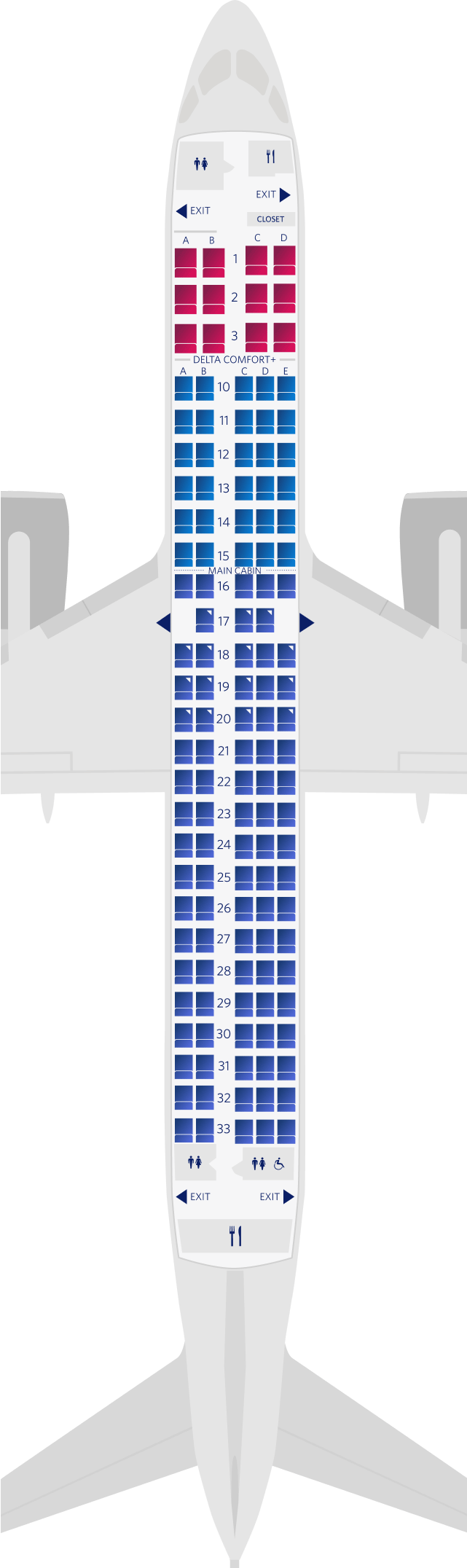 エアバスA220-300シートマップ