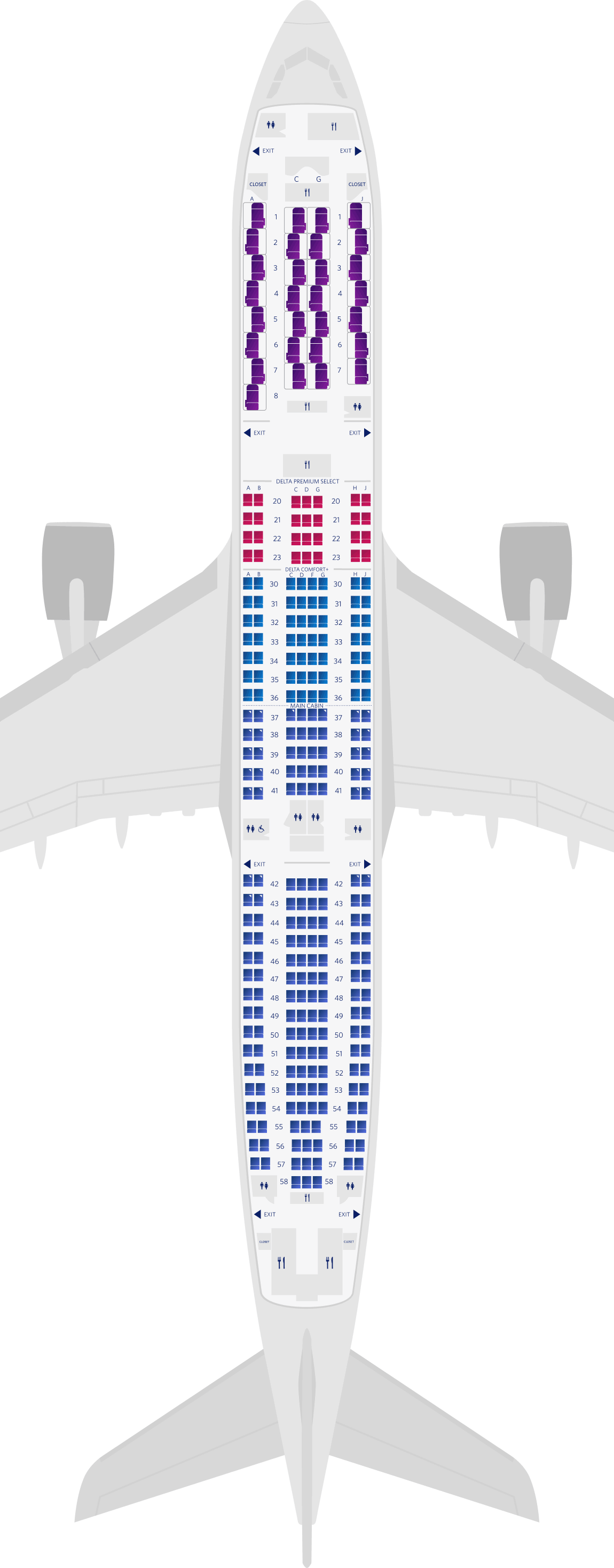 空中巴士A330-900neo座位圖