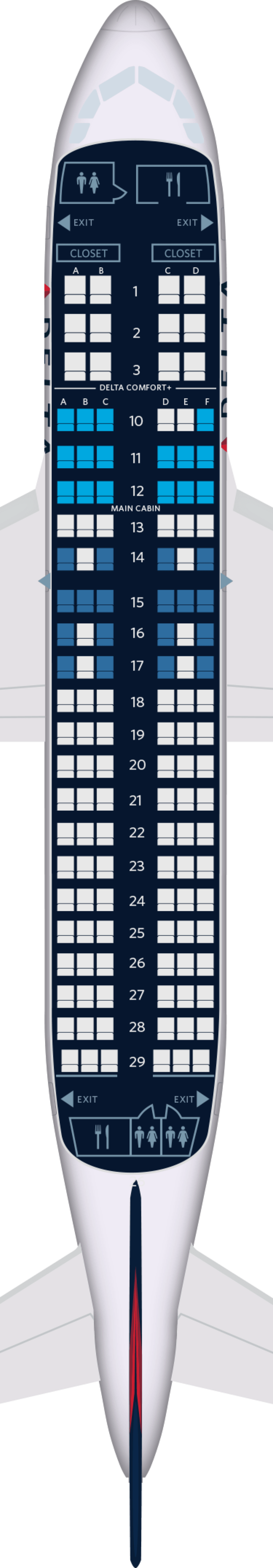 Airbus A319100 Seat Maps, Specs & Amenities Delta Air Lines
