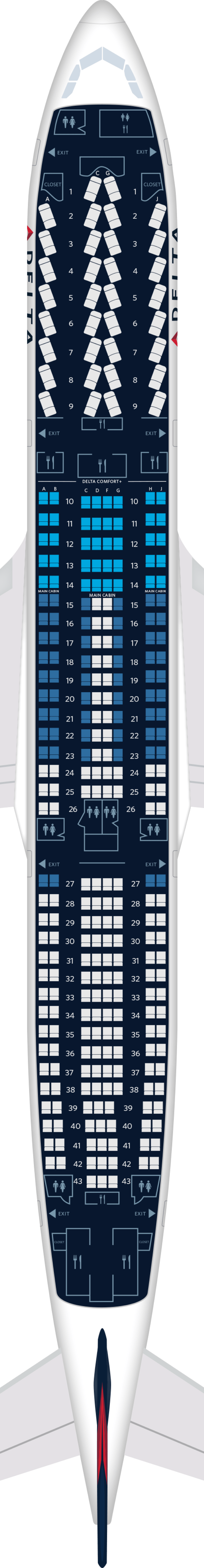 Delta Flight Seat Map Airbus A330-300 Seat Maps, Specs & Amenities | Delta Air Lines