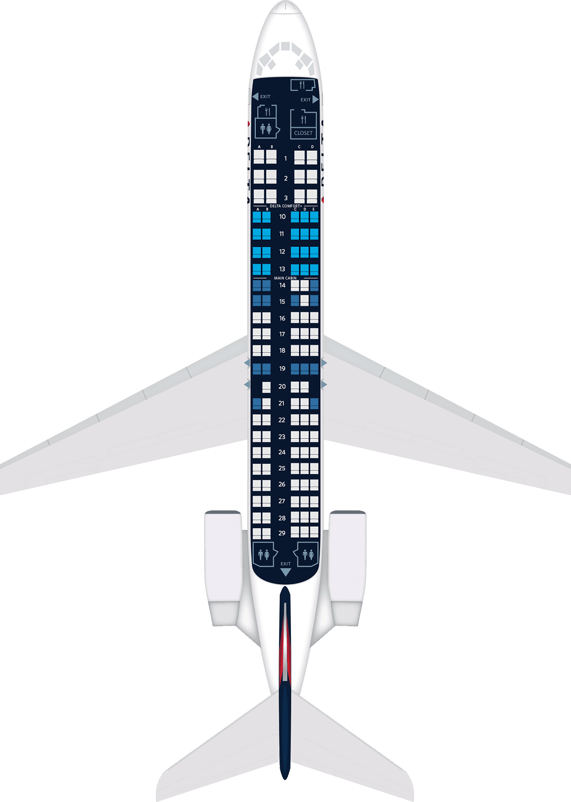 Boeing 717 Seat Map Boeing 717-200 (717)