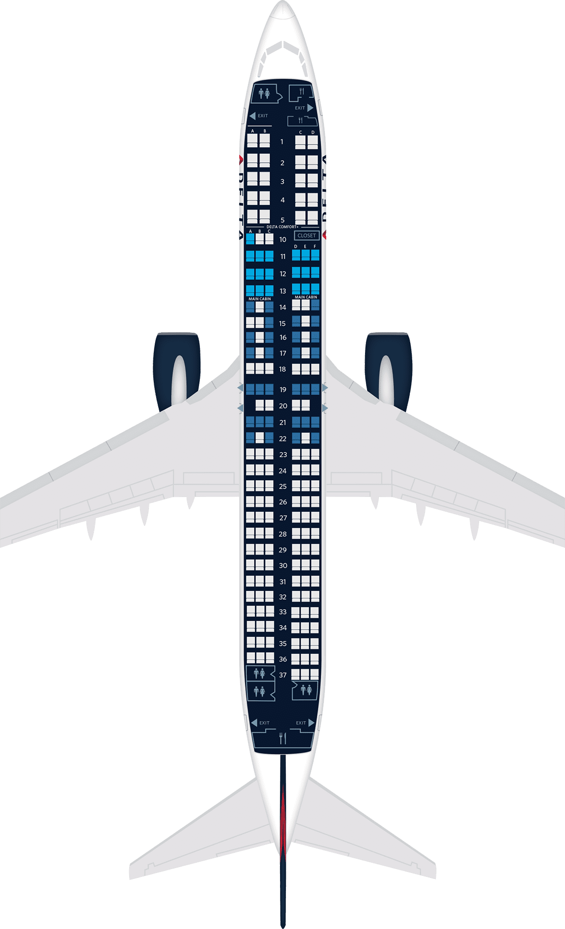 Boeing 737900ER Seat Maps, Specs & Amenities Delta Air Lines