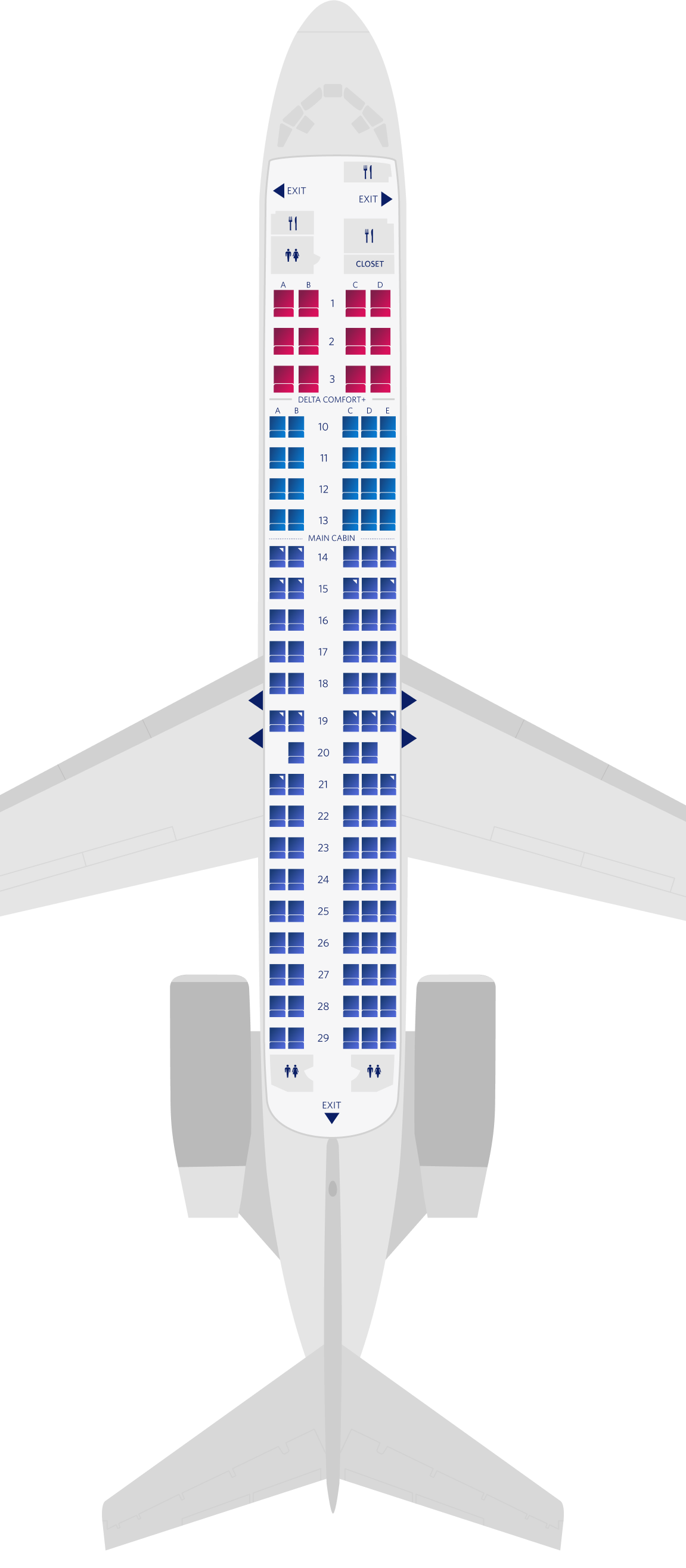 ボーイング717-200型機シートマップ