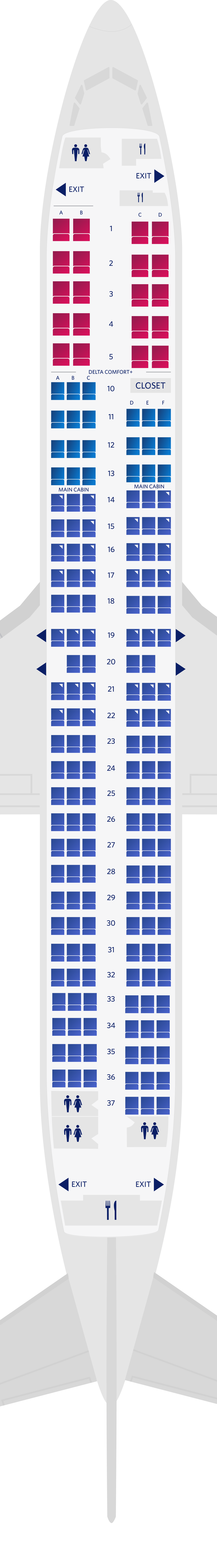 Mappa dei posti del Boeing 737-900-739