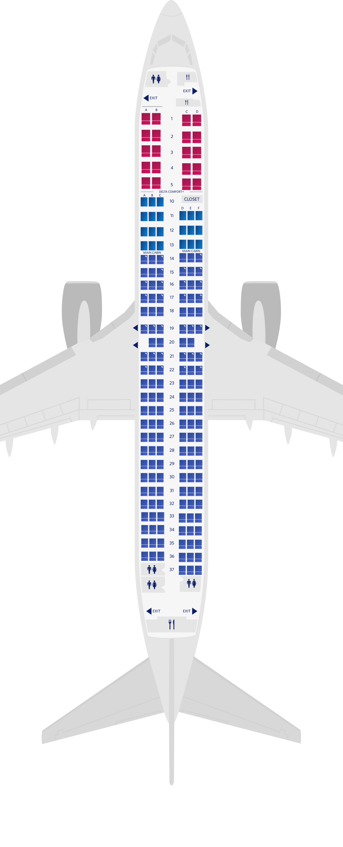 ボーイング737-900-739型機シートマップ