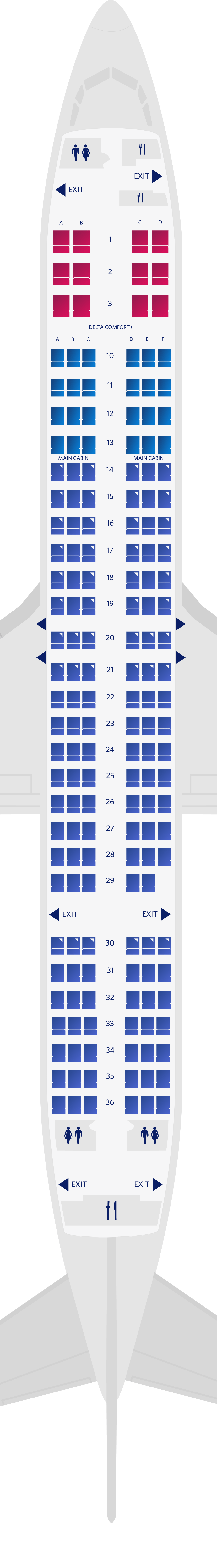 Configuration des sièges du Boeing 737-900-73R