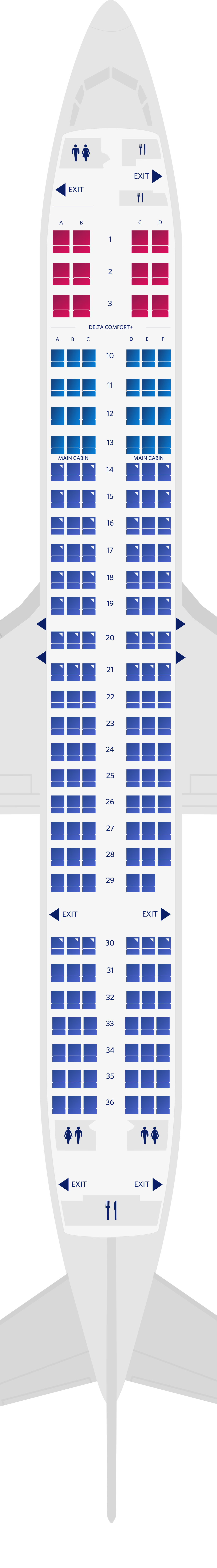 Mapa de asientos del Boeing 737-900-73R