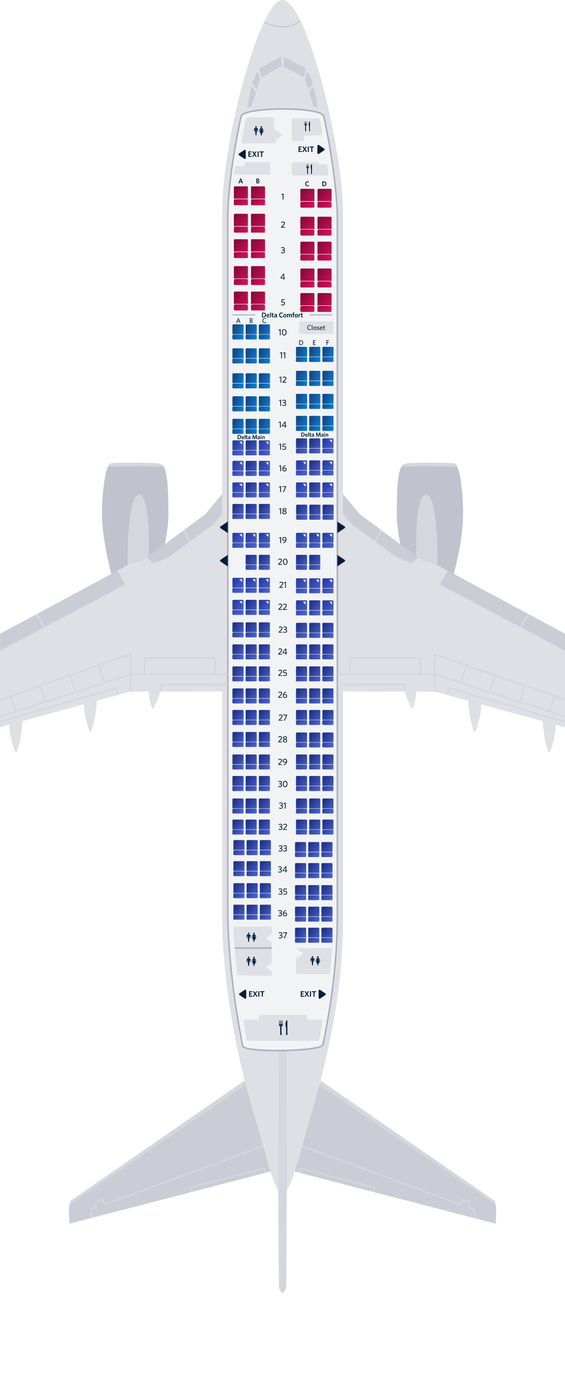 Boeing 737-900-739 seat map Boeing 737-900-739 seat map