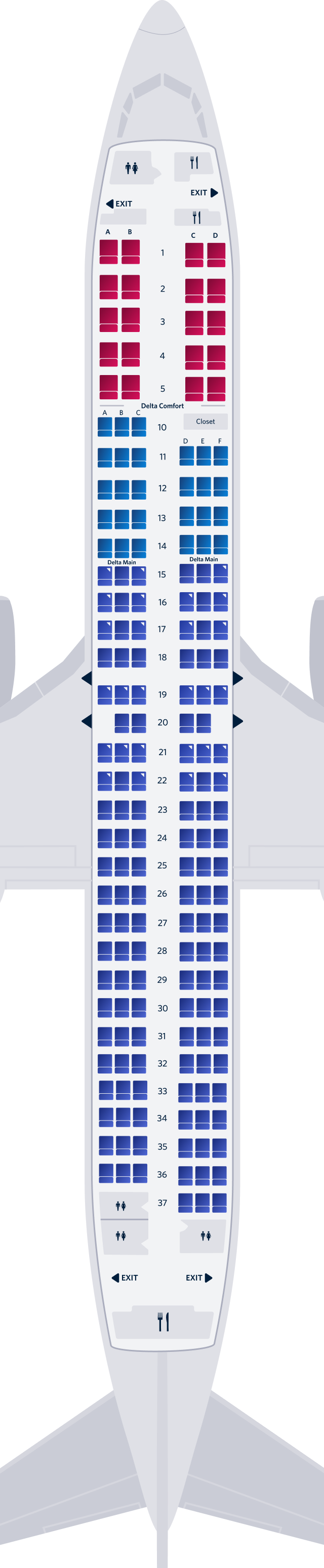 Boeing 737-900-739 seat map Boeing 737-900-739 seat map