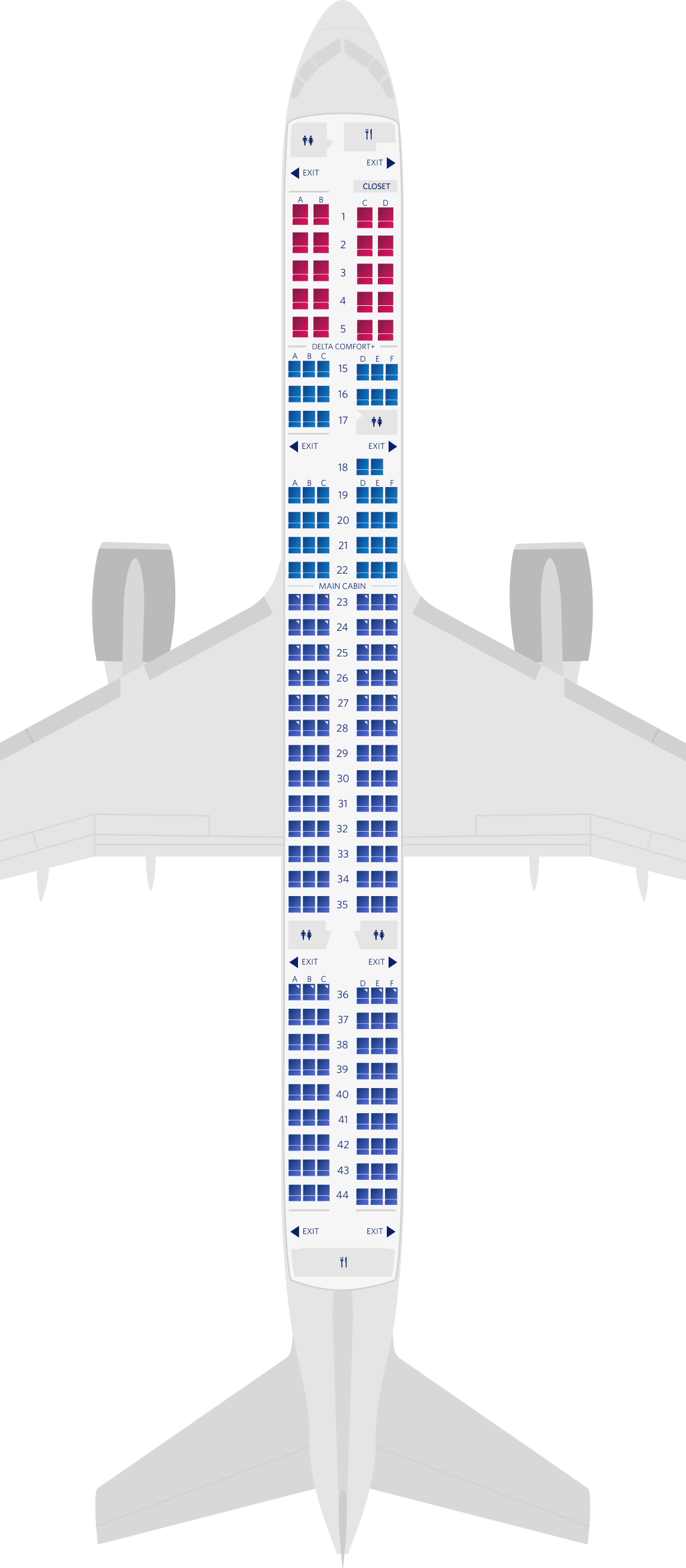 Configuration des sièges du Boeing 757-200-75G