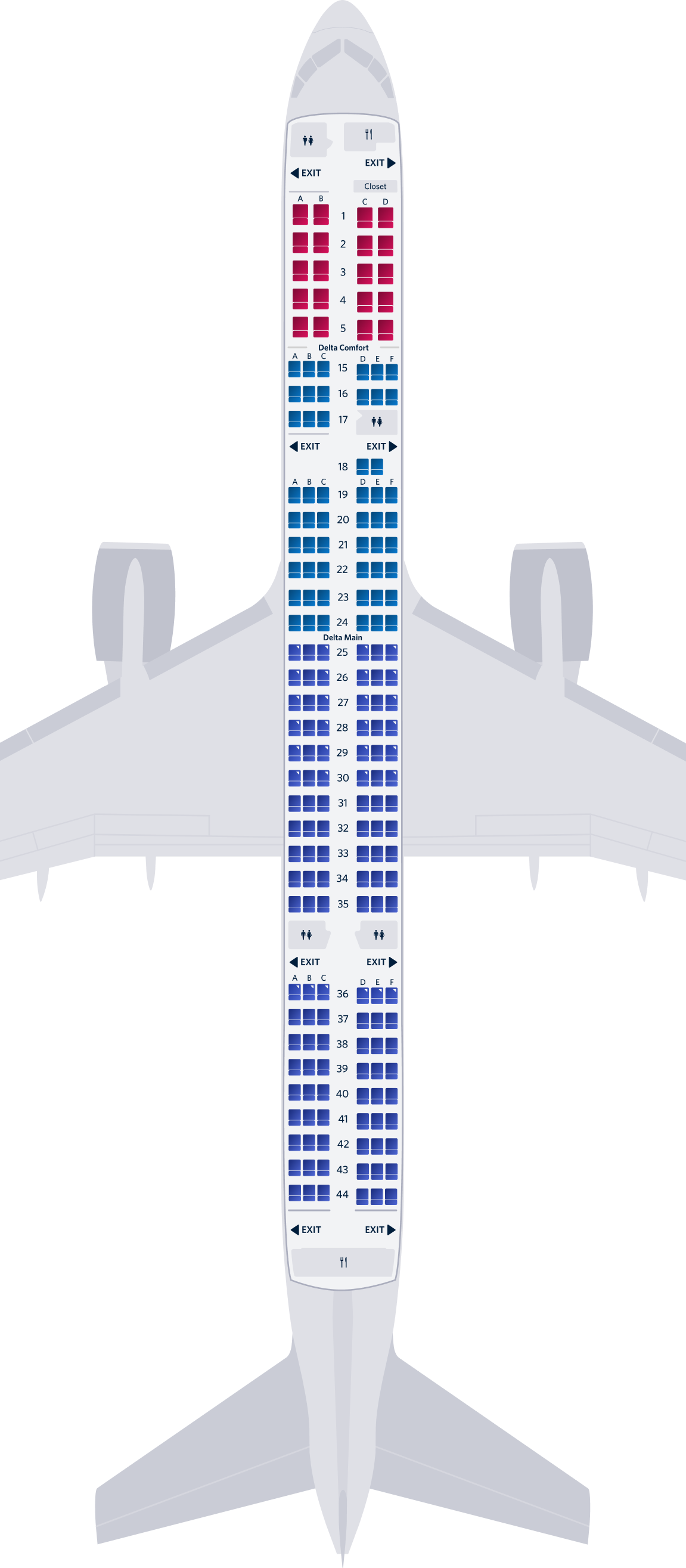 Boeing 757-200-75G seat map