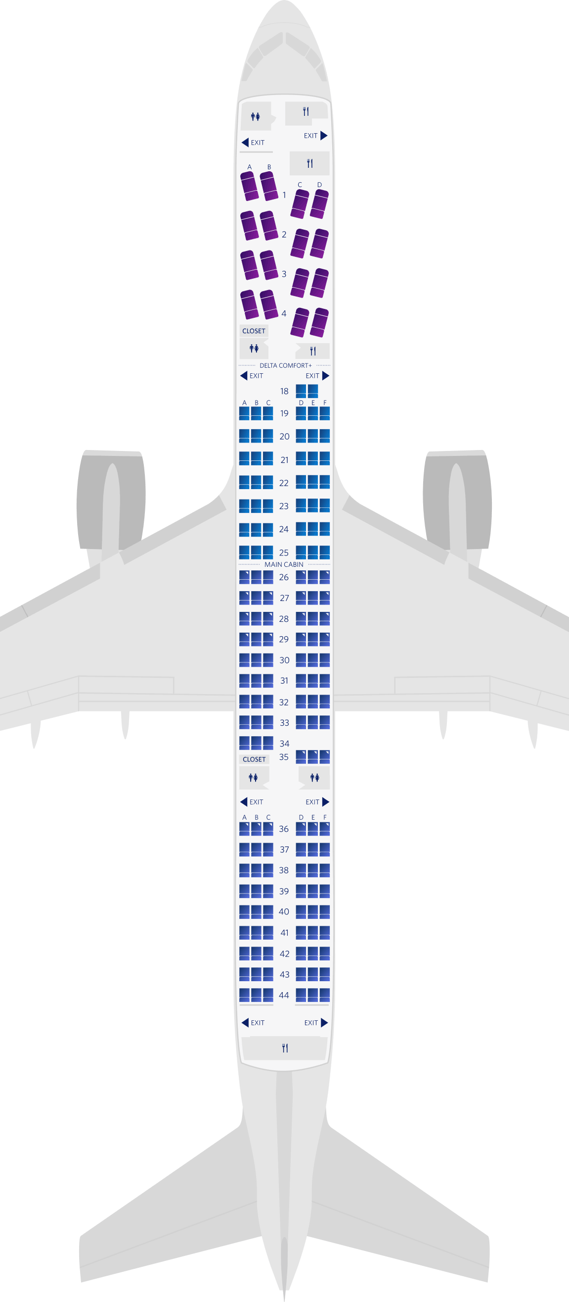 보잉 757-200-75S 좌석 배치도